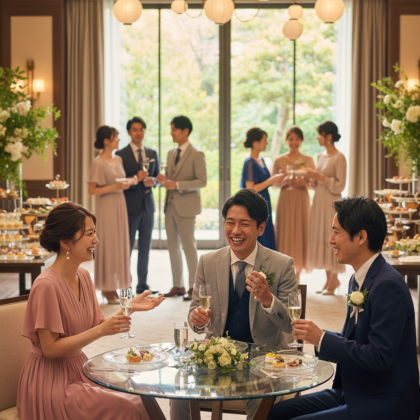 歓談メインの結婚式って間が持つ？間延びさせない工夫 アイキャッチ