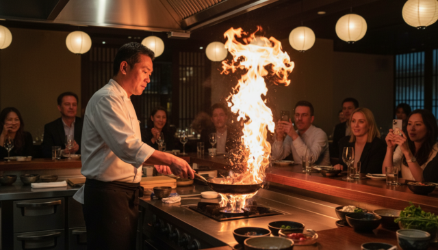 オープンキッチンを活かしたフランベ演出の魅力 - 1