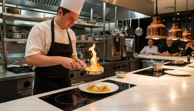 オープンキッチンを活かしたフランベ演出の魅力 - 3