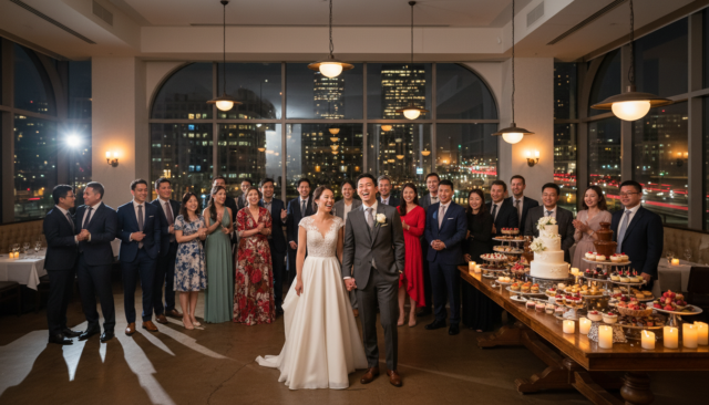 キャンドルリレーからデザートビュッフェへ!夜のレストラン婚演出 - 3