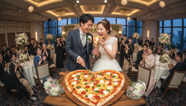 ファーストバイトの変わり種！お肉やピザで行う面白い演出 - 2