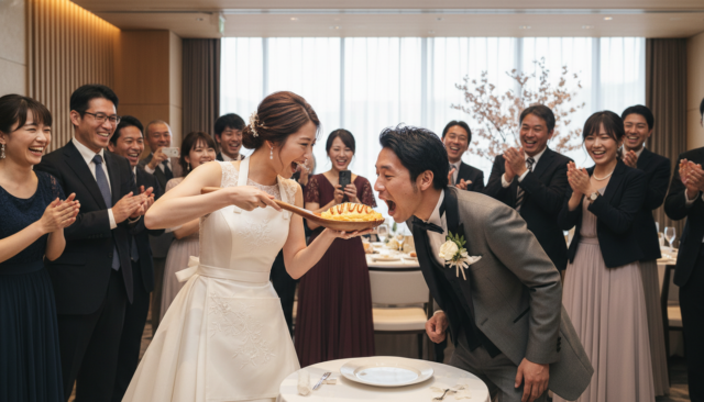 ファーストバイトの変わり種！お肉やピザで行う面白い演出 - 3