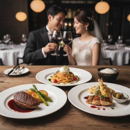 フレンチ？イタリアン？和風？レストラン婚の料理ジャンルの選び方 アイキャッチ