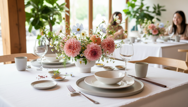 お花にこだわりたい！レストランの雰囲気を活かした装花コーディネート - 2