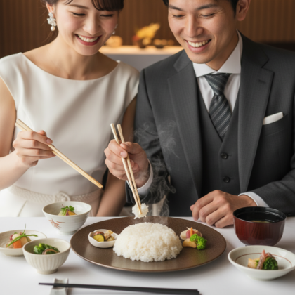 「ご飯が美味しかった！」と言わせるために新郎新婦ができること アイキャッチ